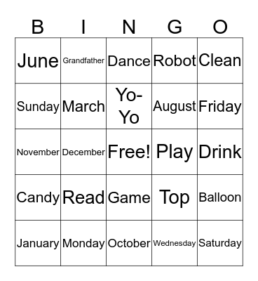 Chapter 4-5 Bingo Card