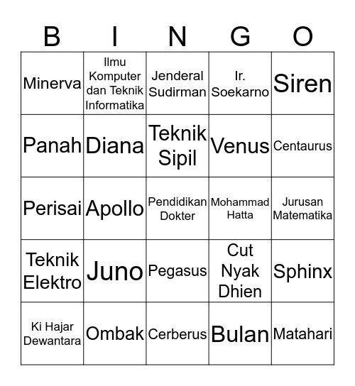 Davina. Bingo Card