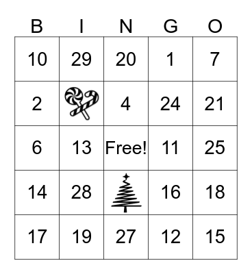 Kerst-Inn Bingo Card