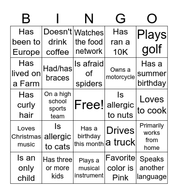 People of 59210 Bingo Card