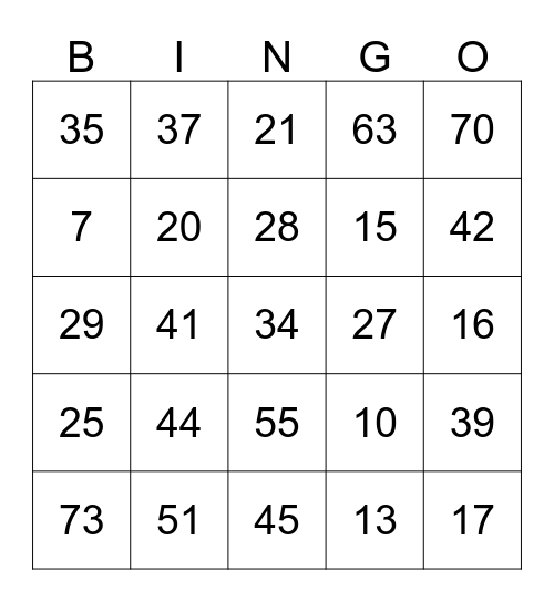 Bingo verhaal: Kerst Bingo Card