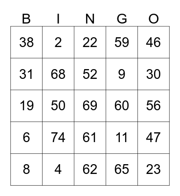 Bingo verhaal: Kerst Bingo Card