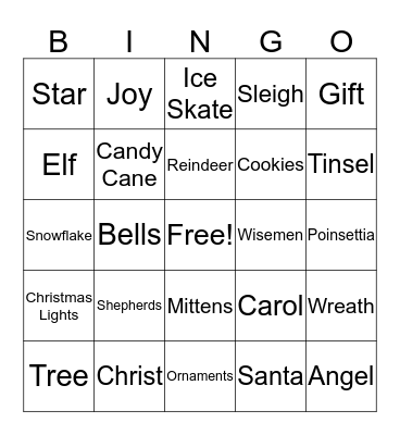 Christmas Bingo Card