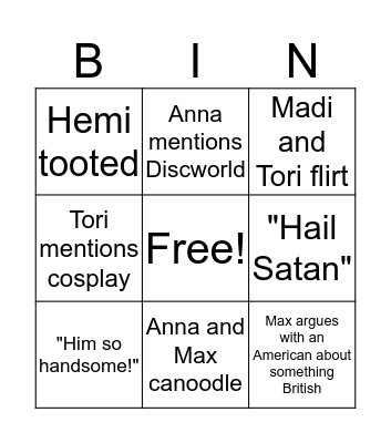 Bi Bi Baby Bingo Card