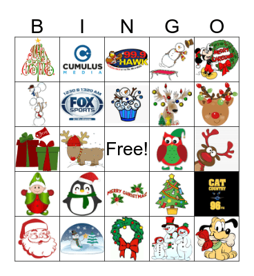Christmas Bingo! Bingo Card