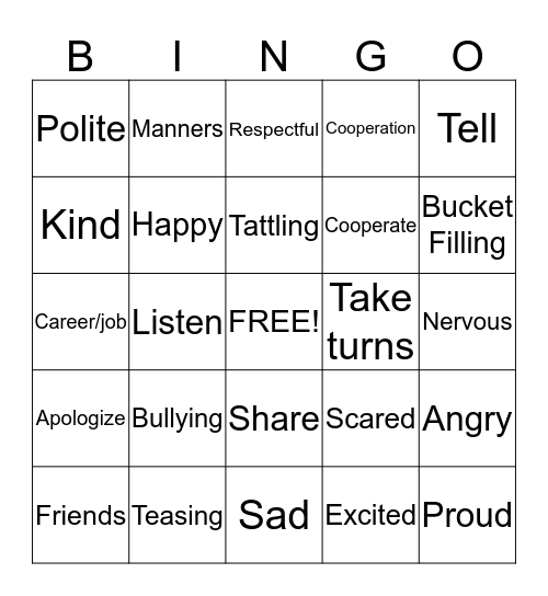 School Counseling BINGO Card