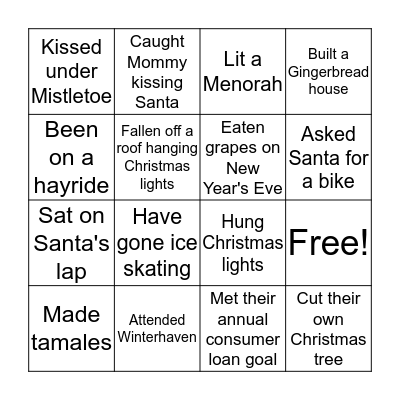 Holiday BINGO Card