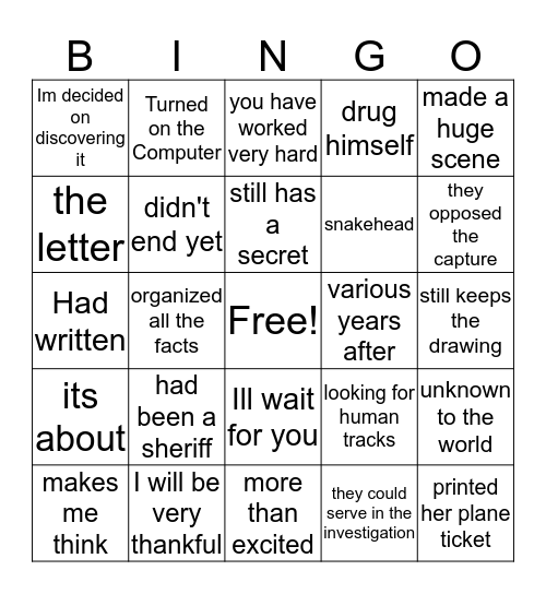 En Busca Capitulo 4 Bingo Card