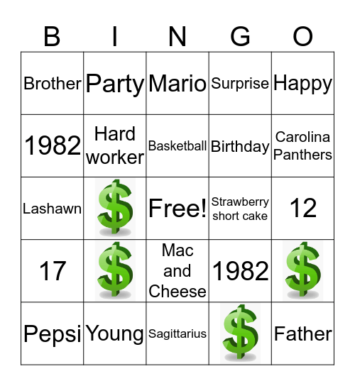 Mario Bingo Card