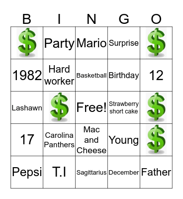 Mario Bingo Card