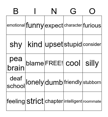 ASL 2 Words Bingo Card
