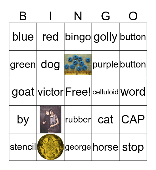 button bingo Card