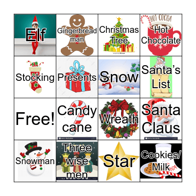 Merry Christmas Bingo Card