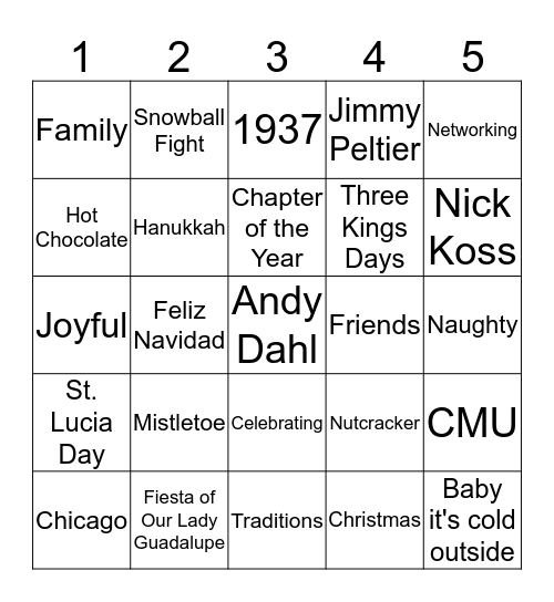 AMA BINGO Card