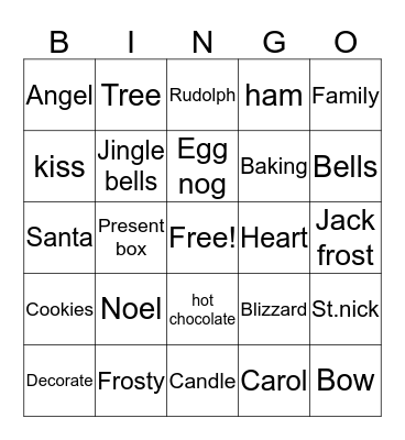 Christmas Bingo Card