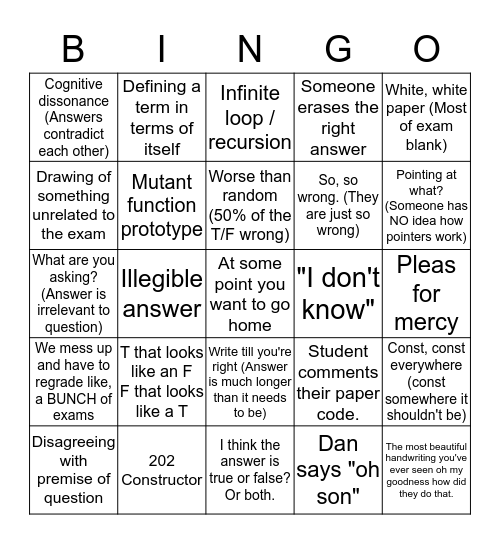 char* m_boardName = "202 Bingo"; Bingo Card