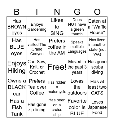 DOH/CRRM BLACK-OUT BINGO! Bingo Card