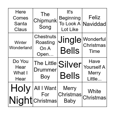 Christmas Bingo Card