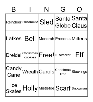 HOLIDAY BINGO Card