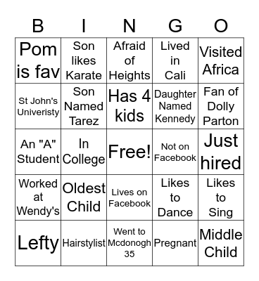 Pinkgirls BINGO Card