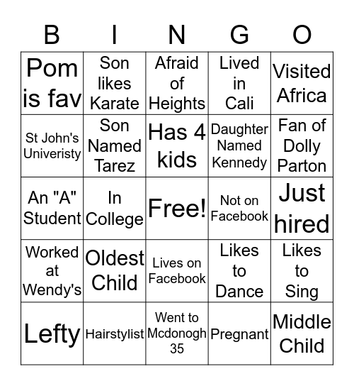 Pinkgirls BINGO Card