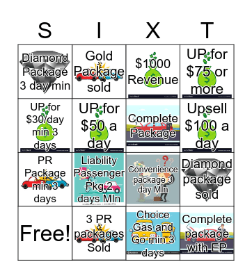 SIXT BINGO Card