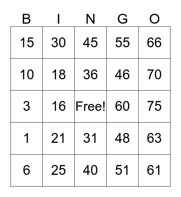 Operation Family Shack Bingo Card