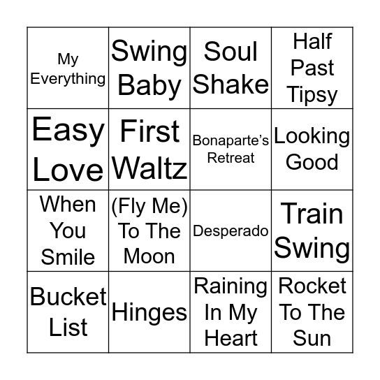 Linedancebingo Card