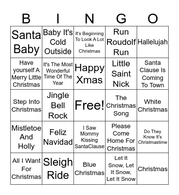 Christmas Bingo Card