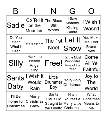 UBC CHRISTMAS MUSIC  Bingo Card