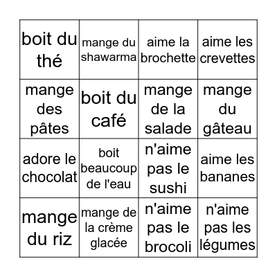 Trouve quelqu'un qui...  Bingo Card