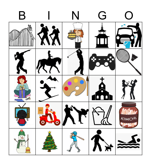 Things to Do Bingo Card