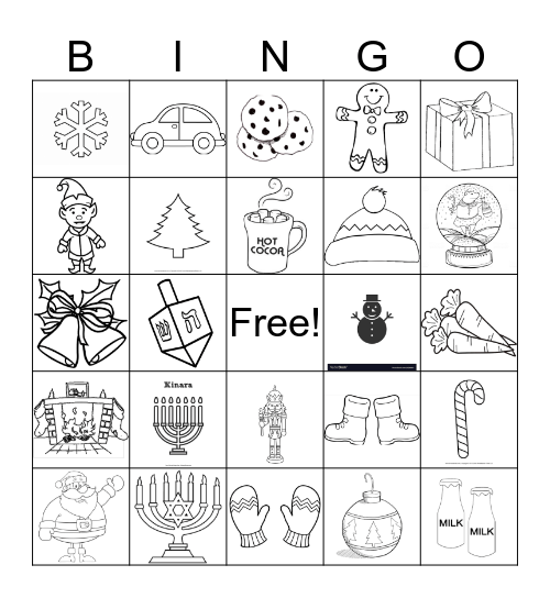 Holiday Bingo Card