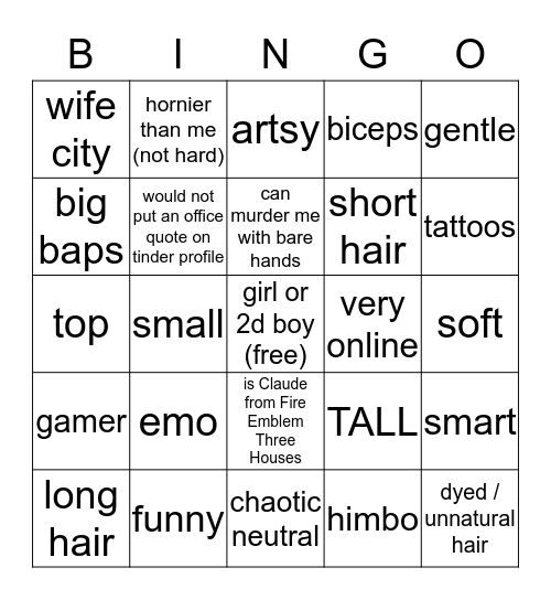 bonehaver crush bingo Card