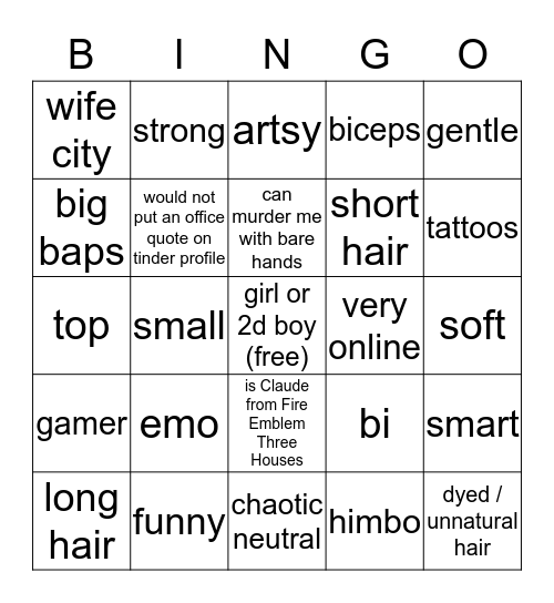 bonehaver crush bingo Card