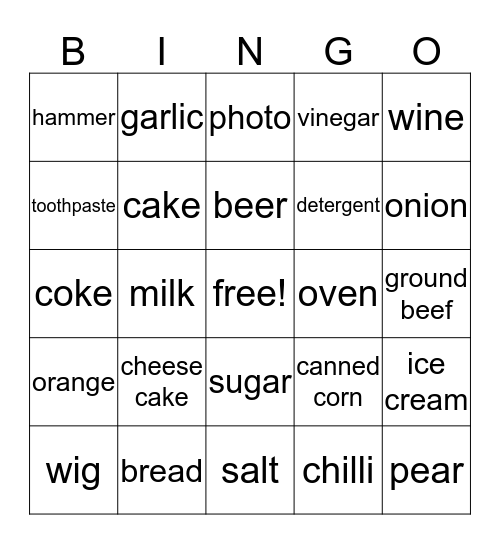 Countable or Not? Bingo Card