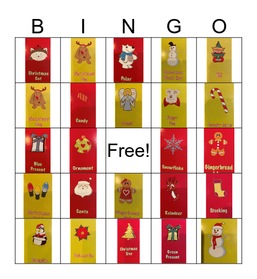 St Gerald Christmas Bingo Card