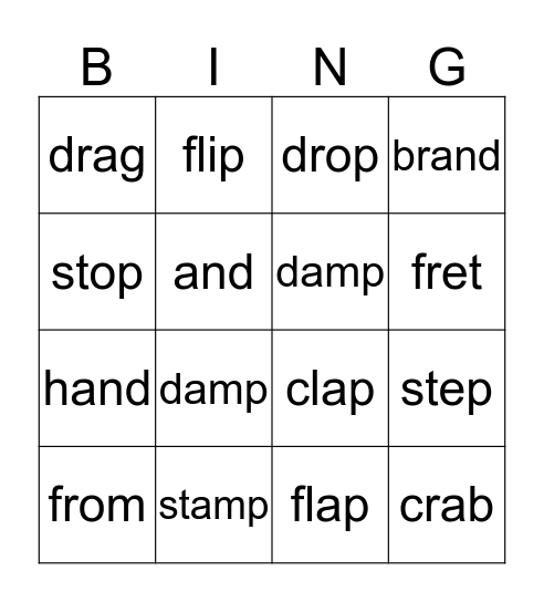 SS3 U6L3 Bingo Card