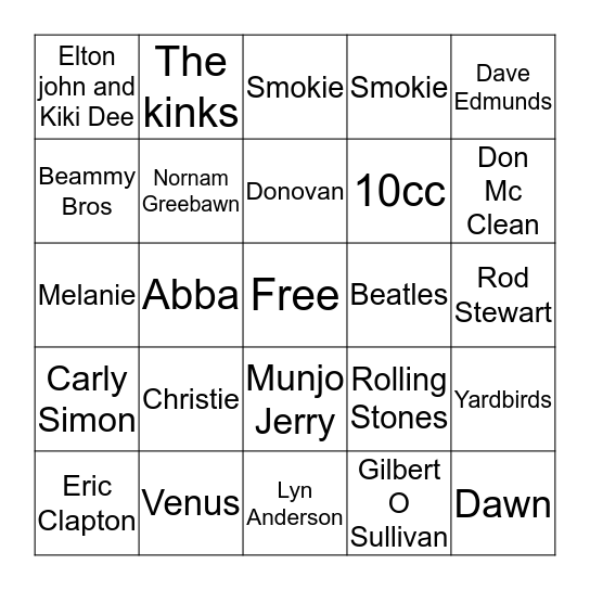 Christmas Video Bingo Card