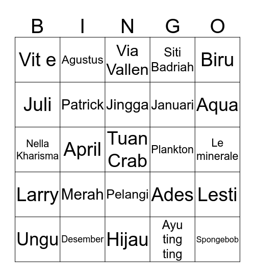 PRADA CANSSS Bingo Card