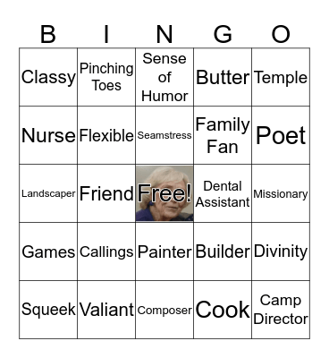 Granny Bingo Card