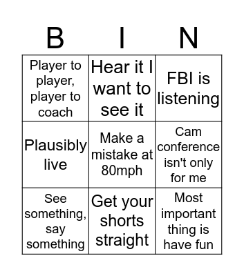 Roig Bingo / RINGO!!! Bingo Card