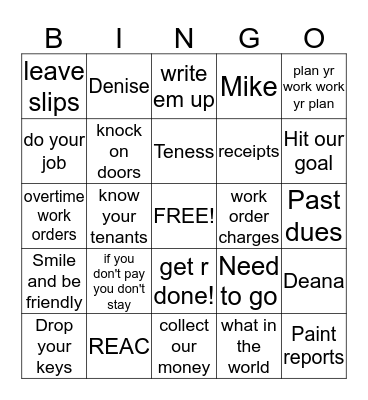 Gray Bingo Card
