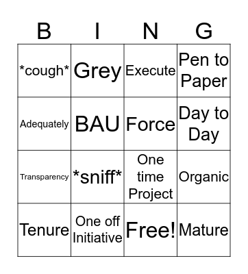 MC Bingo Card