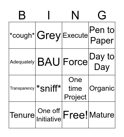MC Bingo Card