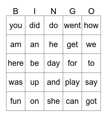 Unit 3 and 4 Snap Words Bingo Card