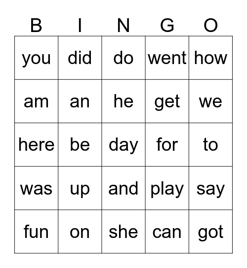 Unit 3 and 4 Snap Words Bingo Card