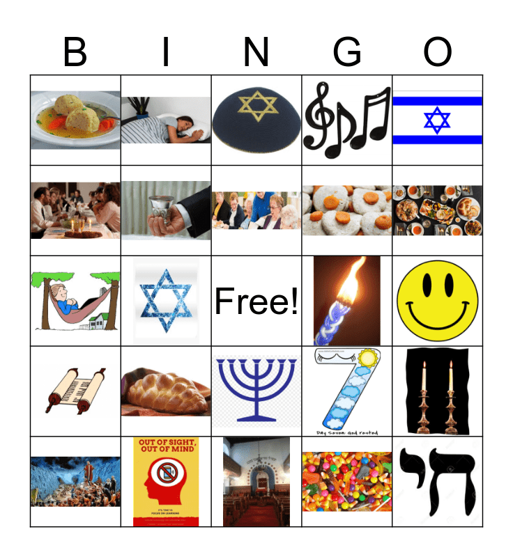 Shabbat Bingo! Bingo Card