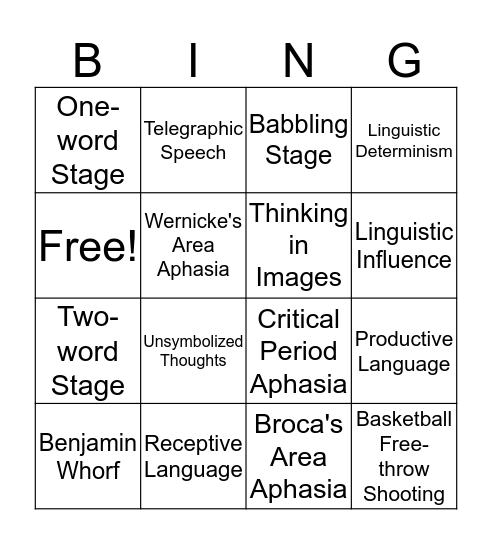 Unit 7 101-116 Bingo Card