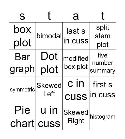 Bingo Unit 4 Bingo Card